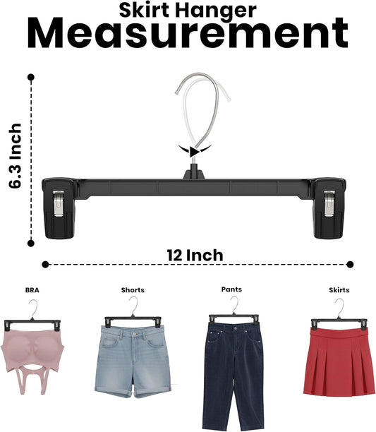 Utopia Home Skirt Hangers 30 Pack – Clips & 360° Swivel Hook
