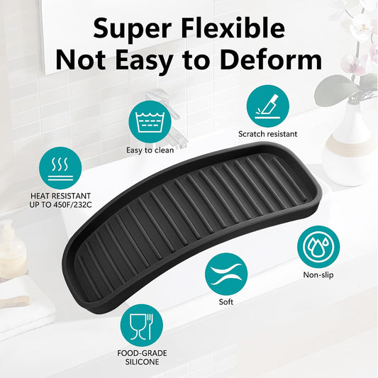 Silicone Sponge Holder for Kitchen Sink - Kitchen Soap Tray & Sponge Tray