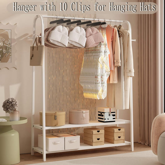 2 Pack Hat Hangers for Closet,Beanie Organizer with 10 Hat Clips