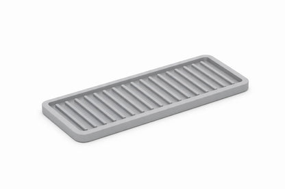 ZAPPOWARE Kitchen Sink Narrow Silicone Holder Tray 17.7"x3.1", Vanity & Bathroom Organizer, Black, Heat-Resistant Mat