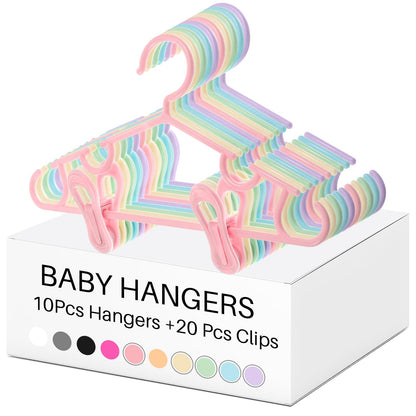 Hsei Baby Hanger with Clip for Pant,120 Packs Total,Black,10.6 Inch