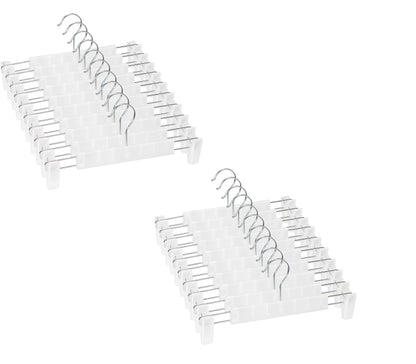 Pants Hangers with Clips, Skirt Hangers, 10 Pack, Translucent