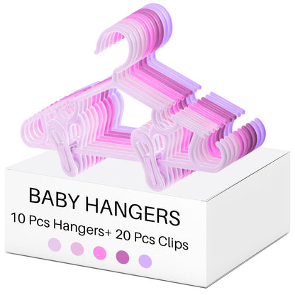 Hsei Baby Hanger with Clip for Pant,120 Packs Total,Black,10.6 Inch