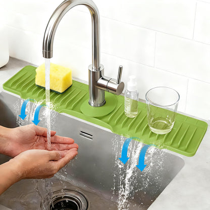 16" Silicone Faucet Mat for Kitchen Sink of The Lastest, Beige