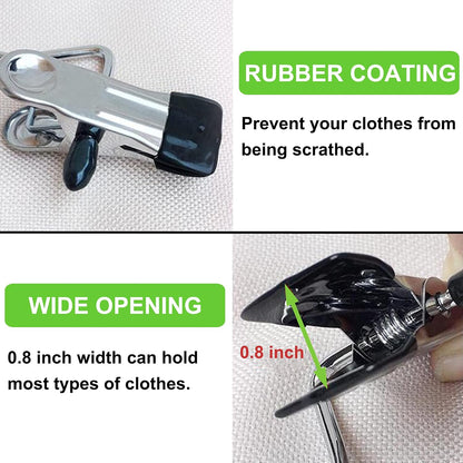 Laundry Hooks Hanging Clips Clothes Pins Closet Hanger Organizer Clamps Socks Towel Clips Heavy Duty Clothespins Bulk Hanger Clips for Closet Travel Pants Socks Handbags, 30 Pack