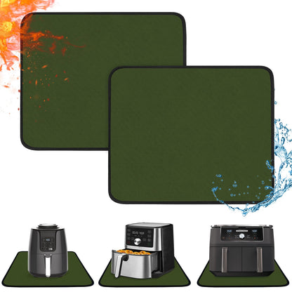 2 PCS Heat Resistant Mats for Countertop Air Fryer, 24x16in, Black