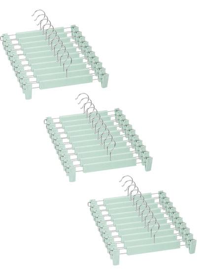 Pants Hangers with Clips, Skirt Hangers, 10 Pack, Translucent