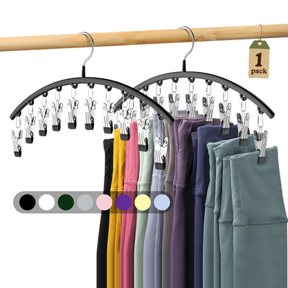 Volnamal Legging Organizer for Closet,2 Pack Metal Yoga Pants Hanger-Purple